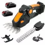 JAOGAUS Akku Grasschere und Heckenschere 2-in-1 Set mit Wechselklingen, 21V