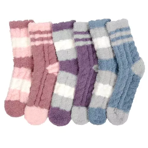 Justay Damen Kuschelsocken aus Korallenfleece – warme Winter- und Haussocken