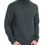 Kallspin Herren Pullover aus Wollmischung mit hohem Kragen und langen Ärmeln