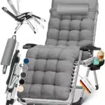 KESSER® Sonnenliege Klappbar Wetterfest Ergonomisches Polster mit Getränkehalter
