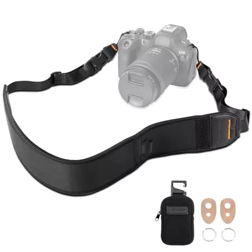 K&F CONCEPT Kameragurt – Verstellbarer Schultergurt mit Reißverschlusstasche für DSLR