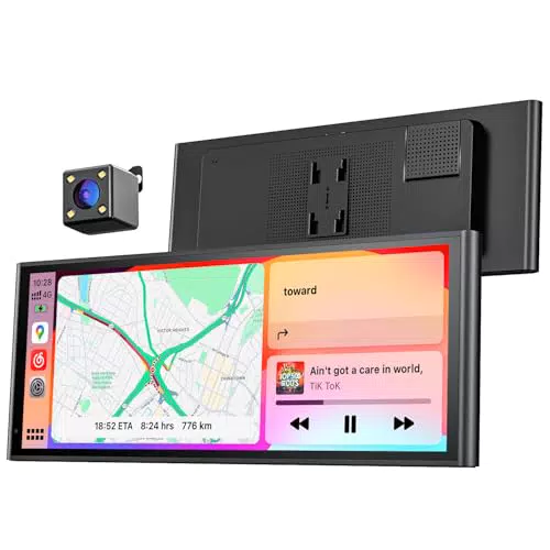 Krunia 9.26 Drahtloses CarPlay Display mit Android Auto, Rückfahrkamera, Bluetooth, GPS