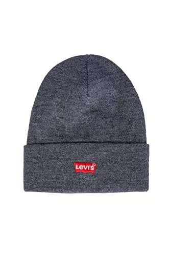 Levi's Herren Slouchy Batwing Beanie Strickmütze – Besticktes Markenlogo