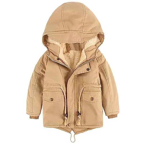 linboo Kinder Winterjacke für Jungen und Mädchen – Warm Gefüttert, Blouson Hoodie