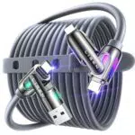 LISEN 4 in 1 Universal Multi Ladekabel USB C/A Lightning Schnellladekabel 240W