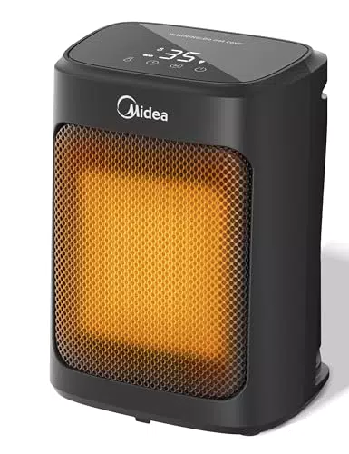 Midea Keramik Elektroheizung 2000W mit Thermostat, Timer und Überhitzungsschutz