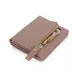 Moorle Damen Geldbörse Portemonnaie mit Reißverschluss und Kartenfächern Geschenk