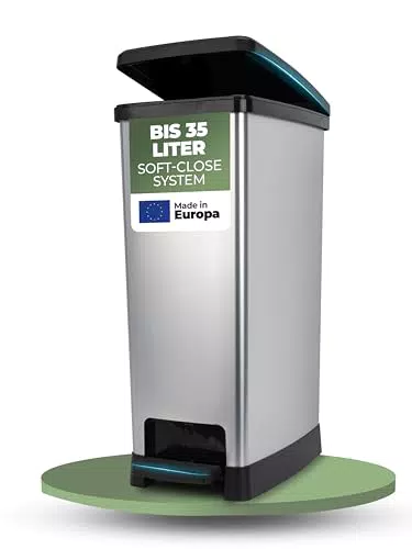 Novaliv Mülleimer mit Deckel und Soft-Close-System, geruchsdicht für Küche