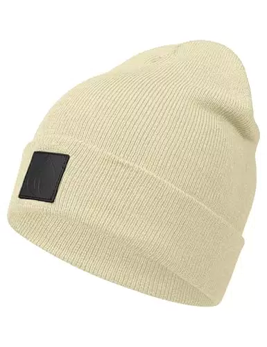 Occulto Winter Mütze Beanie mit Lederpatch – Warme Unisex Wintermütze