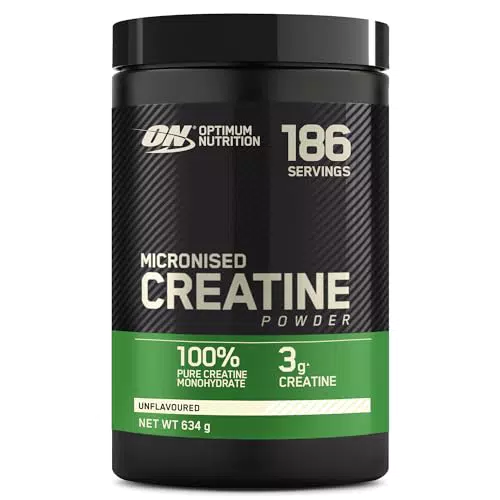 Optimum Nutrition mikronisiertes Kreatin-Pulver, 100% reines Kreatin-Monohydrat-Pulver für Leistung und Muskelkraft