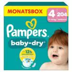 Pampers Baby-Dry Windeln Größe 4 - Rundum-Auslaufschutz für bis zu 12 Stunden