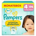 Pampers Premium Protection Windeln Größe 4 - Doppelter Schutz für Hautkomfort