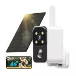 PESAIR 4G LTE Solar Überwachungskamera Außen mit SIM, PIR, Nachtsicht, IP65