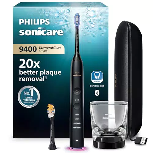 Philips Sonicare DiamondClean Smart 9400 HX9917/90 - Elektrische Zahnbürste mit App und Drucksensor