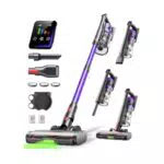 Powerffy Akku Staubsauger 600W mit HD-Display, Aromatherapie und LED-Bürste