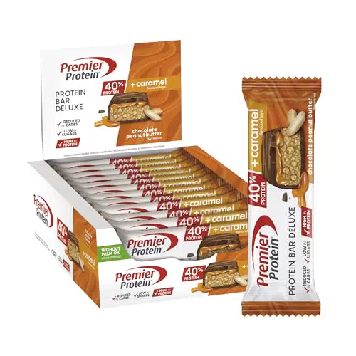 Premier Protein Proteinriegel Deluxe 40% - Low Sugar, Low Carb, palmölfrei