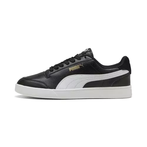 PUMA Unisex Shuffle Sneaker, White White-Peacoat Team Gold