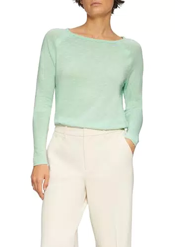 s.Oliver Langarmshirt Herren mit Raglanärmeln und Flammgarnstruktur