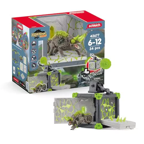 Schleich Eldrador Creatures BattleCave Steinchamäleon Spielset mit Katapult
