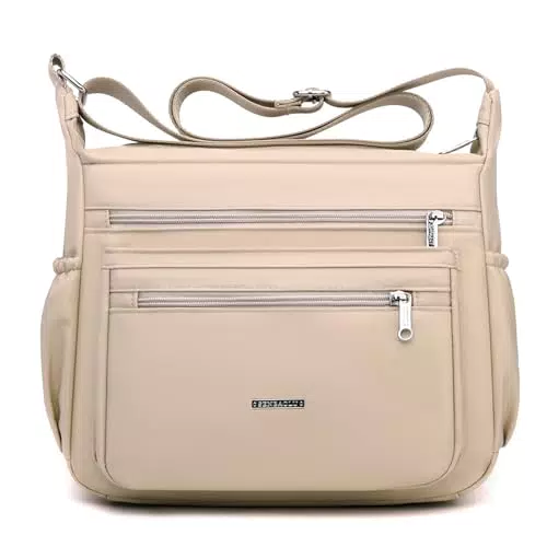 Shilanmei Umhängetasche Damen Praktische Handtasche mit Mehreren Fächern Strapazierfähig