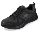 Skechers Herren Track Bucolo Sneakers, Black Leather Mesh Trim