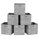 SONGMICS Aufbewahrungsbox RFB006I01, Ordnungsbox aus Vliesstoff mit Griff, Organizer