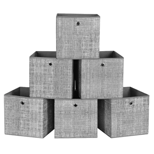 SONGMICS Aufbewahrungsbox RFB006I01, Ordnungsbox aus Vliesstoff mit Griff, Organizer