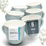 Pure Living Frühstücksteller Set - Hochwertige Steingut Dessertteller spülmaschinenfest