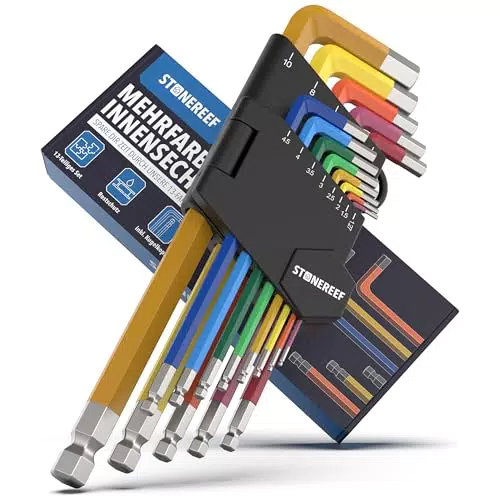 STONE REEF Innensechskantschlüssel Set mit Kugelkopf – Winkelschlüsselsatz