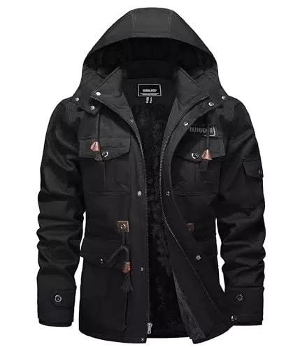 TACVASEN Winterjacke Herren – Gefütterte warme Bomberjacke für Übergangszeit
