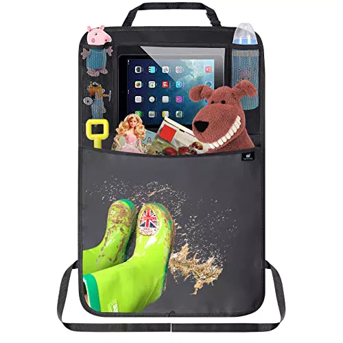 Termichy Rückenlehnenschutz Auto Organizer für Kinder – Wasserdichte Rücksitzmatte