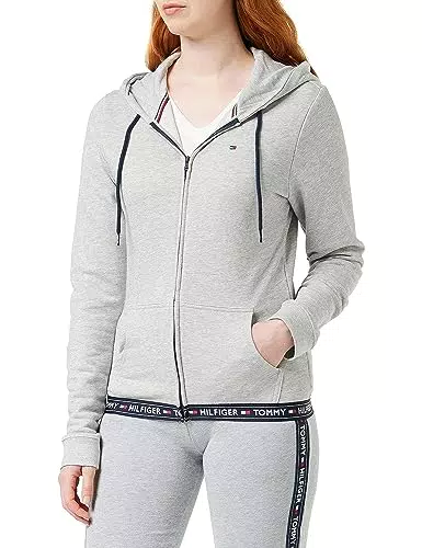 Tommy Hilfiger Damen Hoodie mit Reißverschluss Zipper