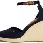 Tommy Hilfiger Damen Wedge Sandalen mit geschlossener Zehenpartie und Knöchelriemen