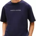 Tommy Hilfiger Herren T-Shirt Kurzarm mit Logo und Rundhalsausschnitt