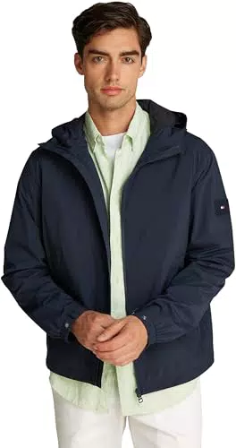 Tommy Hilfiger Herren Windbreaker Jacke mit Kapuze – Sportlich und Modern