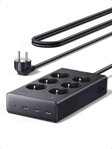 UGREEN Steckdosenleiste mit USB-C Schnellladefunktion und Überspannungsschutz