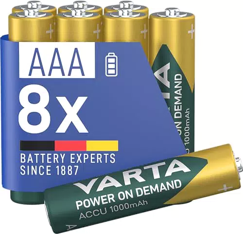 VARTA AAA Wiederaufladbare Batterien Ni-MH 1000mAh Akku Power on Demand