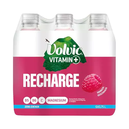 Volvic Vitamin+ Recharge Himbeere Erfrischungsgetränk Mit Magnesium Und Vitaminen Zuckerfrei Kalorienfrei