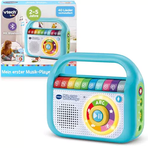 Vtech Baby Mein Erster Musik-Player Bluetooth Lernspielzeug für Kinder 2-5