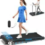 FOUSAE Walking Pad Laufband mit Steigung, LED Display & Fernbedienung für Zuhause