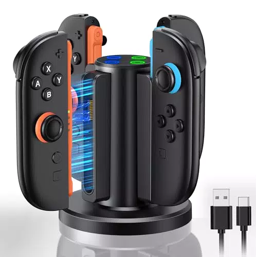 WAXITY Bidirektionale Ladestation Für Nintendo Switch 2 Mit USB-C Für Joy-Con