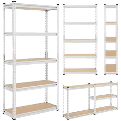 Yaheetech Schwerlastregal mit verstellbaren Regalböden für Keller und Lager