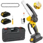 Akku Kettensäge 6 Zoll mit Bürstenlosem Motor und Sicherheitssperre für Holzarbeiten