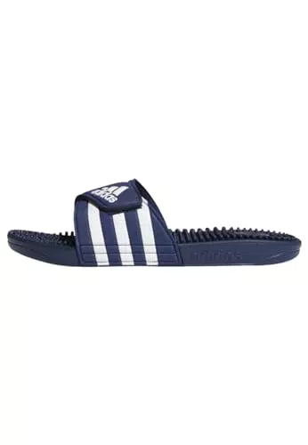 Adidas Adissage Unisex Schlappen - Dunkelblau/Weiß.