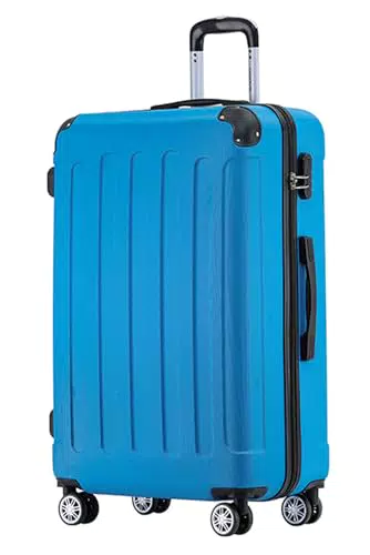 BEIBYE Zwillingsrollen Hardcase Reisekoffer Trolley mit Hartschale