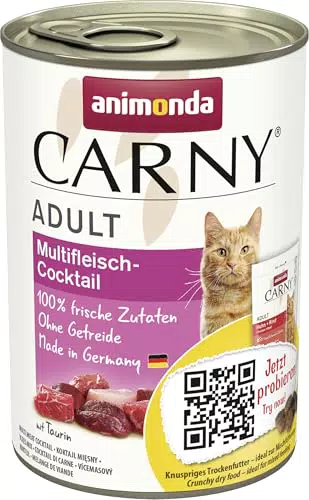 Animonda Carny Adult Katzenfutter - Nassfutter für ausgewachsene Katzen - Rind + Herz