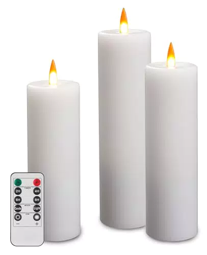 Da by LED Kerze Batteriebetriebenes Kerzenlicht Mit Fernbedienung Echtes Wachs