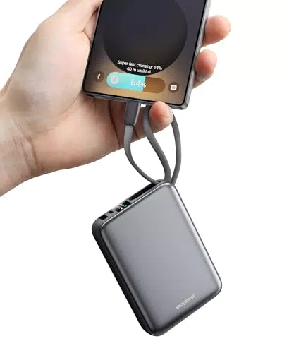 Eazpower Powerbank 45W Schnellladung 20000mAh Mit USB-C Kabel Für Smartphone