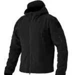 EKLENTSON Herren Fleecejacke Winddicht Outdoorjacke mit Reißverschluss und Kapuze