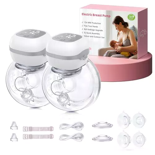 Elektrische Milchpumpe BPA-frei Tragbar, 3 Modi, 12 Stufen, Ideal für Stillende